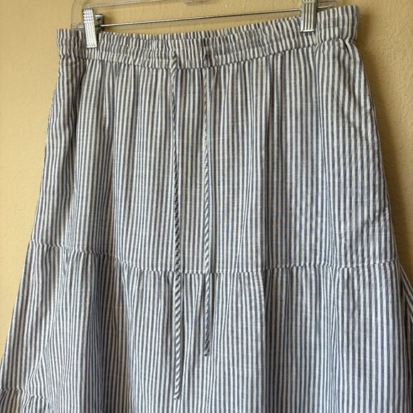 Talbots Tiered Nautical Cotton Midi Skirt - Picture 4 of 9
